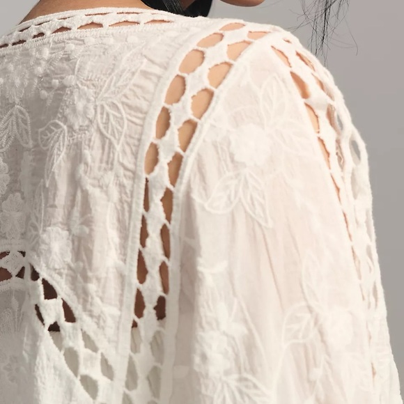 ANTHRO LACE-INSET KIMONO  (O/S) - Picture 3 of 5
